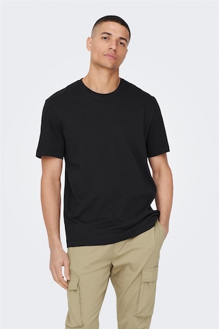 Only & Sons Onsmax Lıfe Ss Stıtch Tee Noos Erkek Siyah T-shirt - 22025208