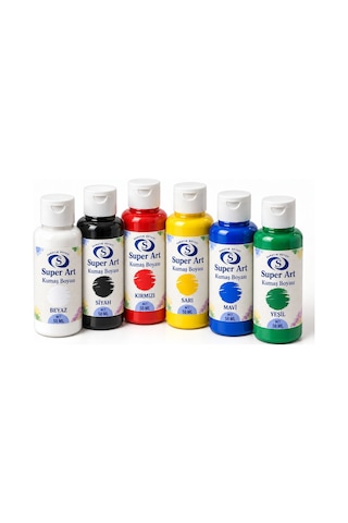 SuperArt Kumaş Boyası Seti 6'lı 6 x 50 ml