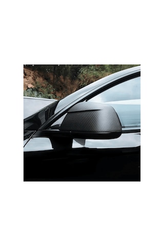 Red Lion Parts Tesla Model Y Juniper 2025+ Mat Karbon Fiber Stil Yan Ayna Kapağı Seti
