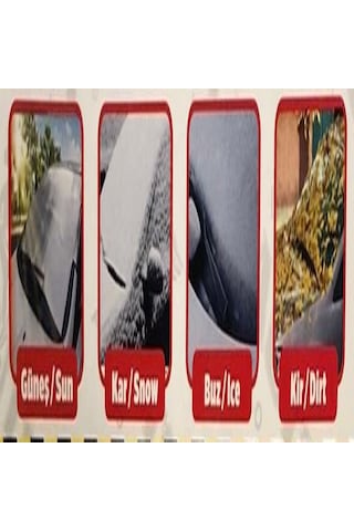 Araç Buzlanma Önleyici Örtü Branda Buz Kar Güneş Koruyucu 156cm. X 90cm.