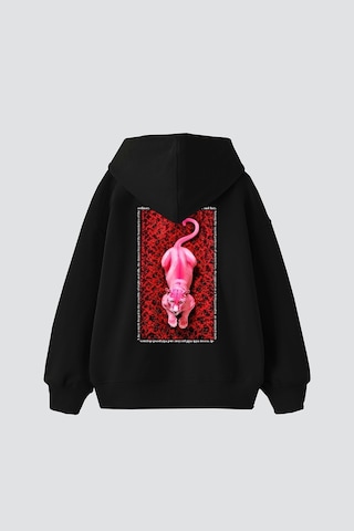 Tarzsokak Pink Panther Baskılı Oversize Unisex Siyah