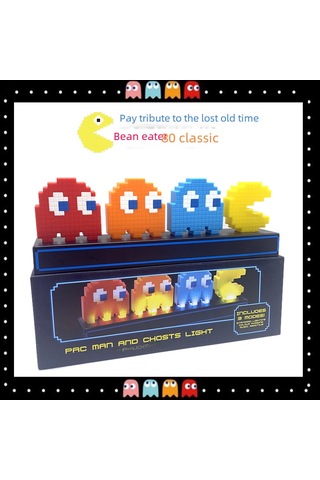 Yunboo Müzik Ritmi Algılayıcı Piksel Atışlı Led Işık, Oda Ambiyanı Dekorasyonu, Akıllı Ses Kontrollü Gece Lambası Yeme Bezelye Desenli Diğer