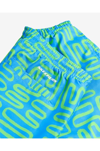 Skechers M 5 Inch Allover Print Swimshort Erkek Mavi Deniz Şortu S241113-400 Mavi