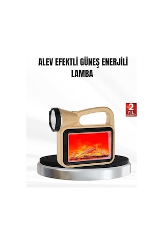 Solar Alev Işığı Cob Teknolojili Taşınabilir El Feneri Ve Kamp Lambası