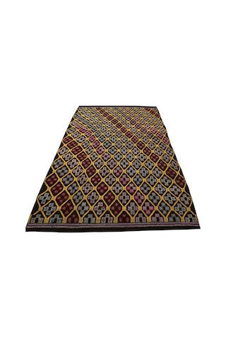 Kilim Antik El Dokuması Otantik Karapınar Yörük Yün Cecim Kilimi 0152 - Yeni - Çok Renkli
