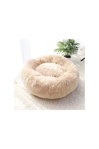Geeroyoo Yıkanabilir Kaymayan Dönut Şeklindeki Pet Yatağı Haki Renkli