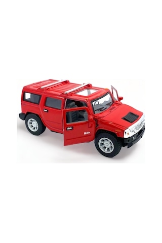 Metal Model Hummer Lisanslı Die-cast Araç 1,36 Çek Bırak Kapı Aç Kapa Hummer H2