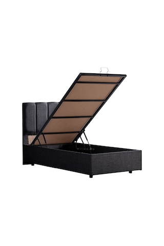 Baza, 90x200 cm Defne Baza+ Başlık + Comfort Yatak Seti, Antrasit