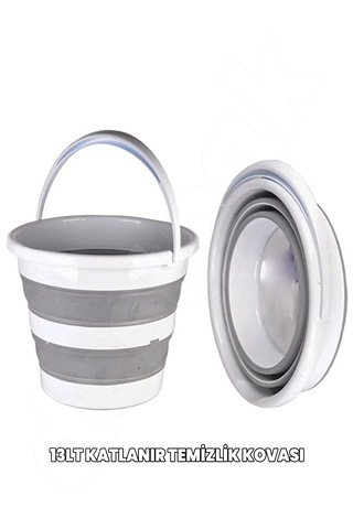 Banyo Balkon Temizlik Seti - Katlanır Temizlik Kovası Yer Fırçası