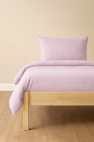 Tek Kişilik Nevresim Takımı Toz Pembe Eco Cotton Tozlu Pembe