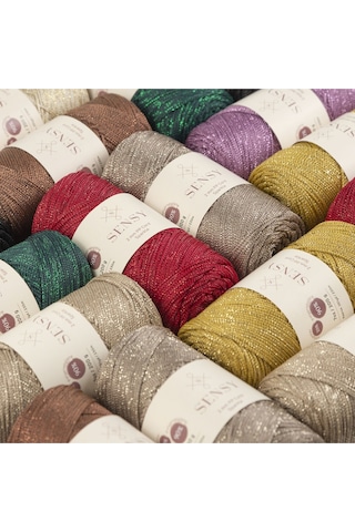 Sensy Premium Simli 200 Gr Polyester Makrome Ipi Yeşil 2 Mm - 230 M Supla Ip Ve Çanta İpliği