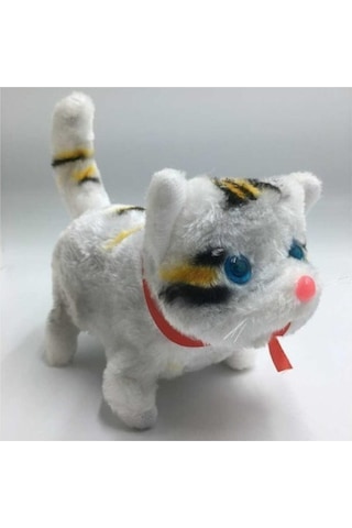 Pilli Sesli Yürüyen Oyuncak Kedi