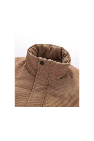 Yeni Kadife Kalınlaştırılmış Sıcak Beyzbol Yaka Erkek Pamuklu Ceket Yeşil