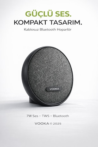 Bluetooth Hoparlör 7w Güçlü Ses Tws Stereo Kablosuz Taşınabilir Mini Speaker Derin Bass