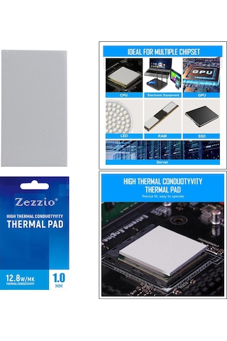 Suntek Silikon Termal Ped 12.8 W/mk Isı Direnci Pc Için 1,0-mm