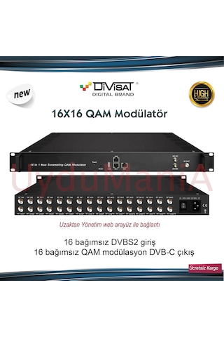 Divisat 16x16 Qam Modülatör -16 Frekans Giriş 16 Dvb-C Rf Çıkış