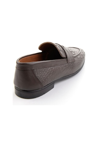 Kahve Hakiki Deri Erkek Loafer Ayakkabı E01594004103 Kahve