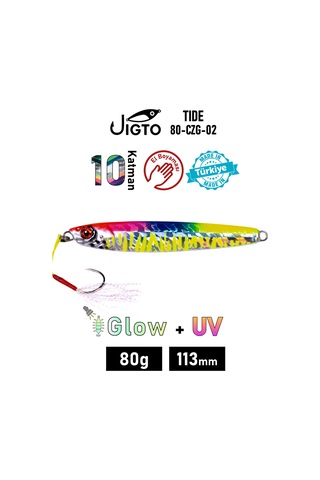Jig, Zoka, Suni Yem, Uv Metal Jig, 80gr 11cm Jıgto Tide 80