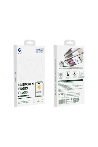 Lito D+ Ultra Silikon Kenar Clear iPhone Uyumlu 13 Pro Max/14 Plus Ekran Koruyucu