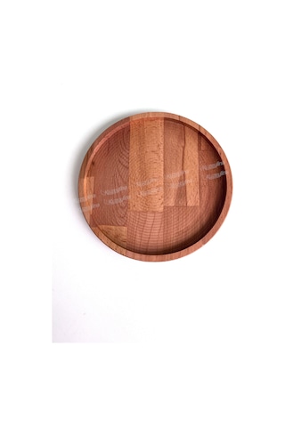 Doğal Ahşap Sunum Ve Servis Tabağı Çerezlik 25 Cm Çap Kayın Ağacı - Kl-s521a742 Ahşap