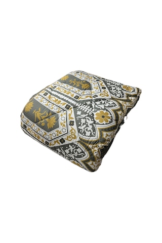 Clasy %100 Pamuk Saten Çift Kişilik Yorgan Çift Taraflı Adal V1 Desenli Yeşil Kapitoneli Yeşil