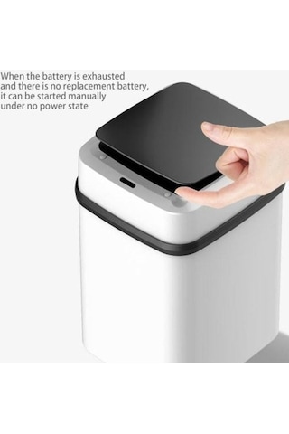 Yunboo Ev İçin Akıllı Atık Kutusu - Endüksiyonlu Otomatik Kapaklı, Dokunmatik Kontrol, Büyük Hacimli, Ev Ve Banyo Uygun Diğer