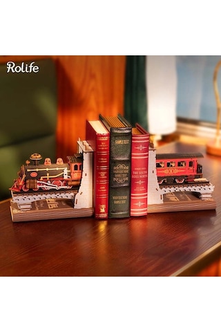 Rolife Tge01 Century Train Kitap Köşesi Book Nook Dıy Minyatür Maket Model Seti Mini Dollhouse 3d Model Kit Detaylı Dekoratif Hobi Seti 3d Puzzle Tiny House
