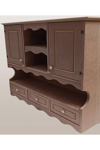 Hobi Adn 90357 Mutfak Dolap Terek Klasik Model Cnc Kesim Ahşap Mdf Ham El Yapım