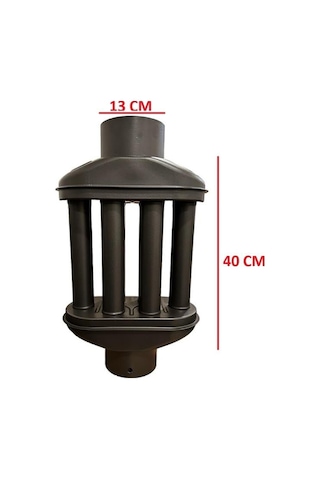 Baca Cimrisi / Boy: 40 Cm / Çap: 13 Cm / Mat Siyah Emaye / Baba's Stove