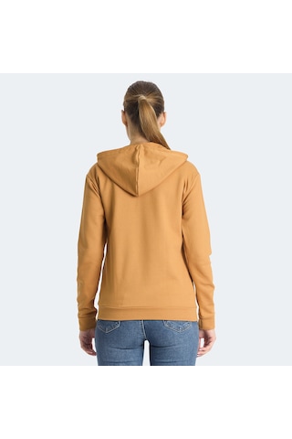 Slazenger KINET Kadın Fermuarlı Kapüşonlu Cepli Kiremit Sweatshirt