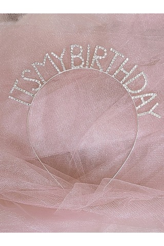 Doğum Günü It's My Birthday Metal Kristal Taşlı Taç Çok Renkli