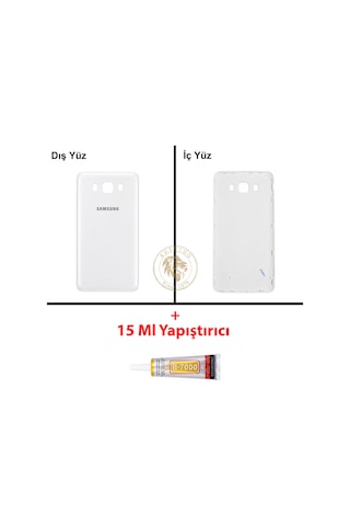Samsung Galaxy J7 2016 J710 Beyaz Renk Arka Kapak + B7000 Yapıştırıcı Arka Cam Batarya Kapağı Pil Kapağı Lazer Kesim Back Cover Galaxy J7 2016 Uyumlu 29822880