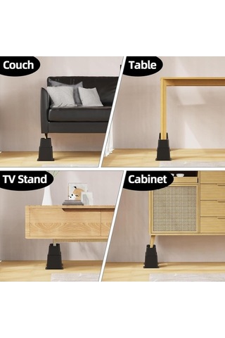 Trendooze 4 Adet Yatak Yükseltici Çerçeve, Yüksek Kalite 4 Adet