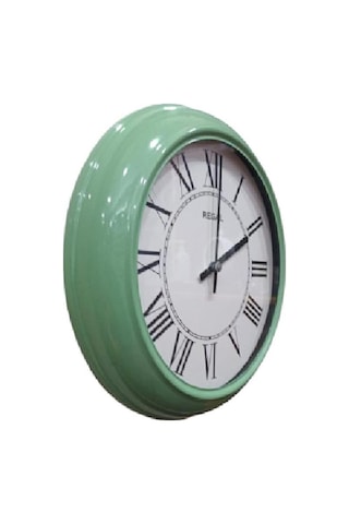 Regal 4290 Hwr Özel Seri Metal Kasa Akar Sessiz Saniyeli Duvar Saati Çok Renkli