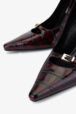 Valmenti Kadın Hakiki Deri Bordo Stiletto Ayakkabı 1138 4930 Bn Ayk Sk25-26 Bordo Kroko Bordo