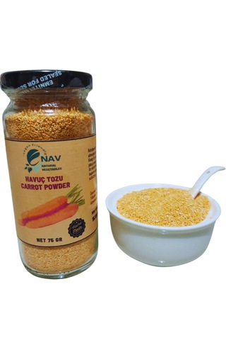 Nav Havuç Tozu Ev Yapımı Katkısız Koruyucusuz Sağlıklı Cam Şişede