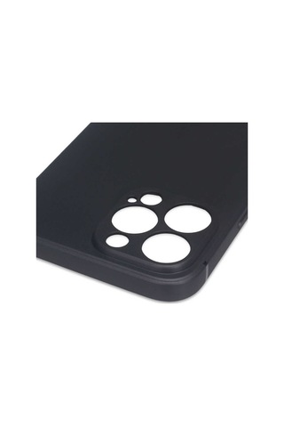 Apple Uyumlu iPhone 13 Pro Max Uyumlu Zore İmax Silikon-siyah -
