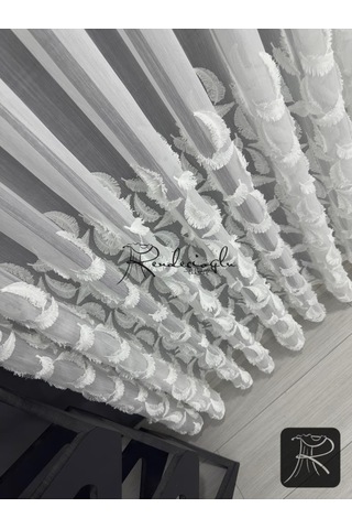 Tül Perde Brillant Marka Püsküllü Etek Geniş İşleme Bakpüs Desen Püskül2