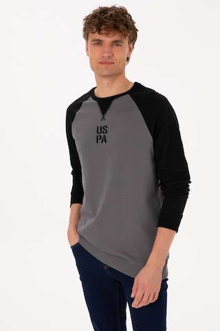 U.S. Polo Assn. Erkek Bisiklet Yaka Regular Fit Siyah İnce Sweatshirt 50315420-VR046