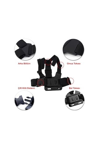 Chest Body Strap Gp26 Aksiyon Kamera Göğüs Bağlantı Aparatı
