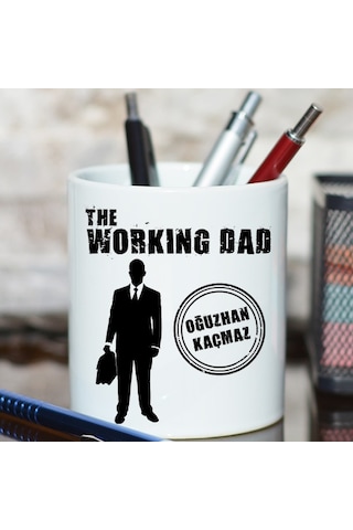 Babalar Günü Hediye Seti - Working Dad Temalı Kişiye Özel Isimli