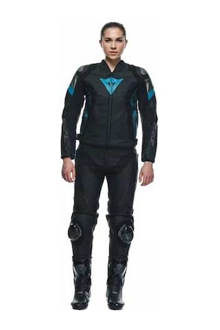 Dainese Daınese Ceket Deri/avro 5 Leather Jacket Wmn Blk Teal Ant