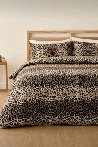 Leopar Çift Kişilik -çarşafı Lastikli-pamuk Nevresim Takımı Çok Renkli