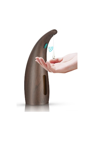 300ml Otomatik Sabun Dağıtıcı İnfrared Ellere Dokunmadan Kullanılan Sabun Dağıtıcı Sıvı Deterjan Losyon Jel Şampuan Bölmesi Otomatik El Sabunu Dağıtıcı Banyo Mutfak İçin Koyu Kahverengi