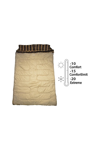 Nurgaz Campout Çift Kişilik Uyku Tulumu Bej