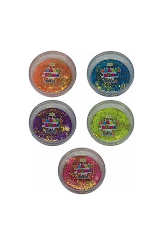 Slime Simli 5 Renk Kaliteli Fosforlu Ele Yapışmayan Pofuduk Yumuşacık Slime 5x170 Gram