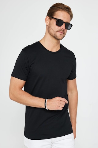 Tudors Unisex 5'li Paket Siyah-beyaz-k. Gri-haki-taş Slim Fit Dar Kesim %100 Pamuk Bisiklet Yaka Tişört-33121 Multi Çok Renkli