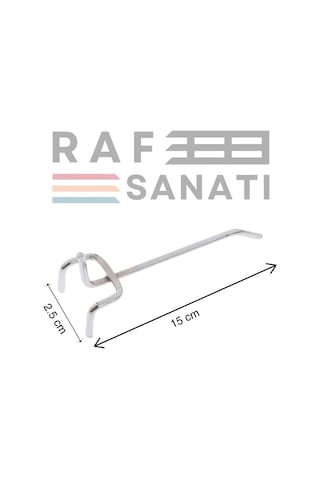 Fon Kancası Delikli Pano Kancası 15 Cm - Askı Kanca Raf Askısı Galvaniz