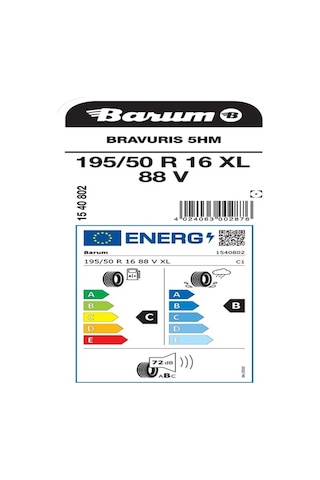 Barum 195/50 R16 88v XL Bravurıs 5hm Yaz Lastiği 2026