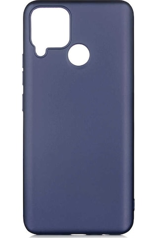 Noktaks - Realme Uyumlu Realme C25 / C25s - Kılıf Mat Renkli Esnek Premier Silikon Kapak - Lacivert